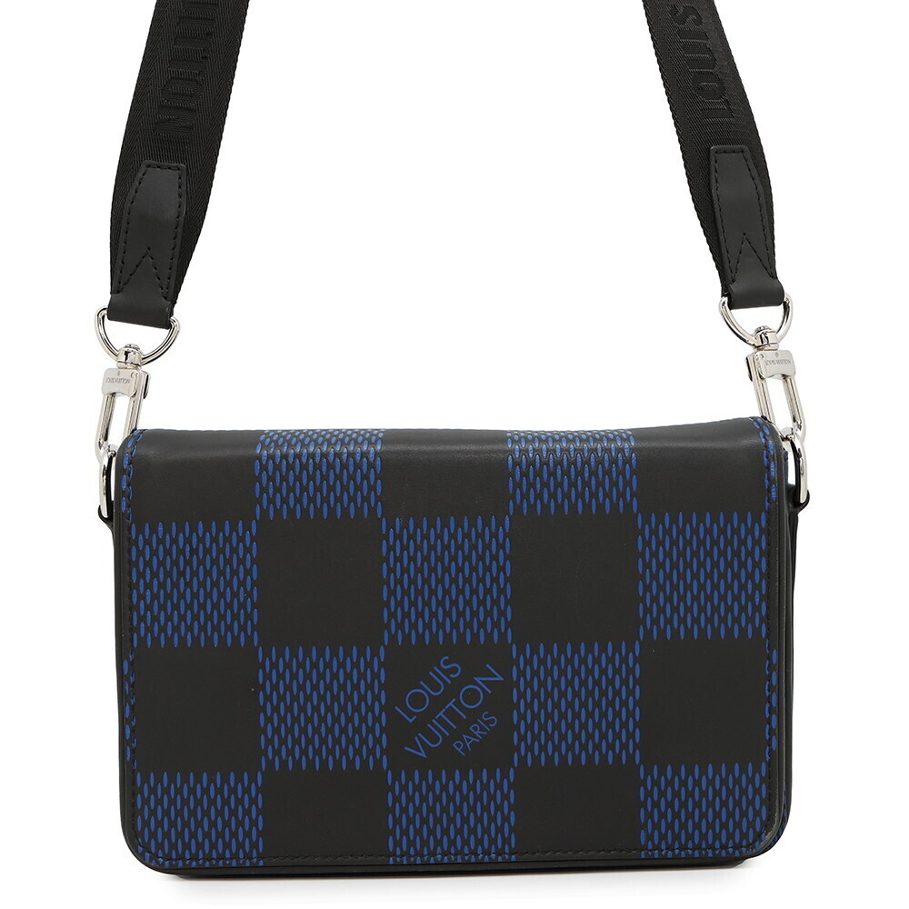 Louis Vuitton Damier Infini Black Studio Messenger Shoulder Bag Black